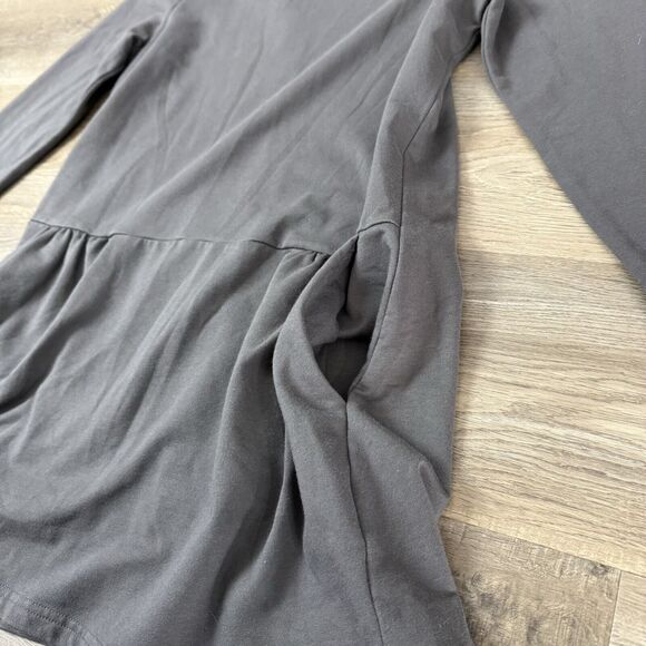 Free People Dress Womens Large Grey FP Mod Tunic Minimal Boho Modest Lagenlook - Picture 6 of 10